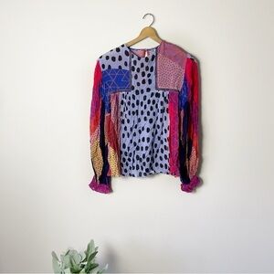 [Blank London] Anthropologie Multi Print Colorful Long Sleeve Top